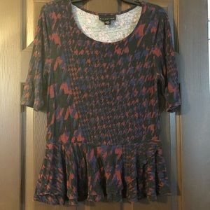 Houndstooth 3/4 sleeve blouse